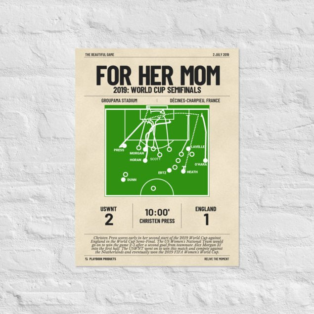 Greatest USWNT Goals Poster: For Her Mom (2019)