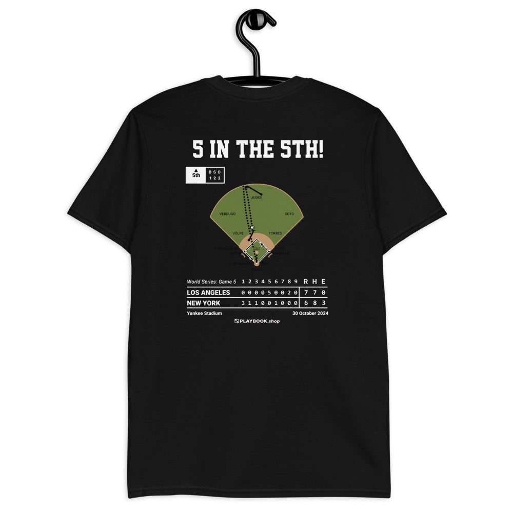 Los Angeles Dodgers Greatest Plays T-shirt: 5 in the 5th! (2024)