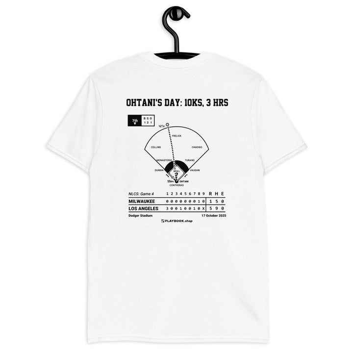 Los Angeles Dodgers Greatest Plays T-shirt: Ohtani's Day: 10Ks, 3 HRs (2025)