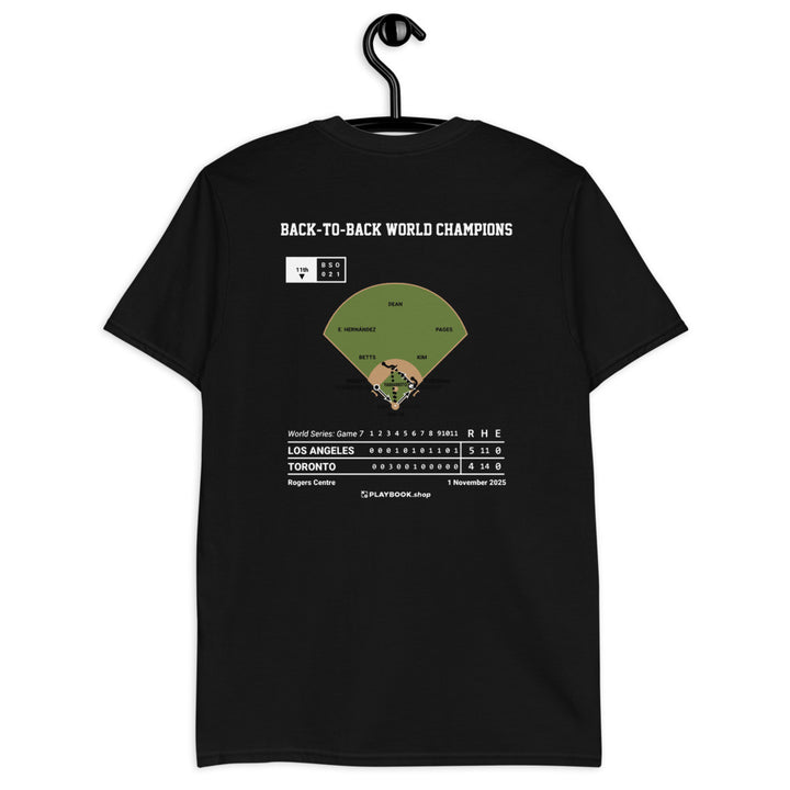 Los Angeles Dodgers Greatest Plays T-shirt: Back-to-Back World Champions (2025)