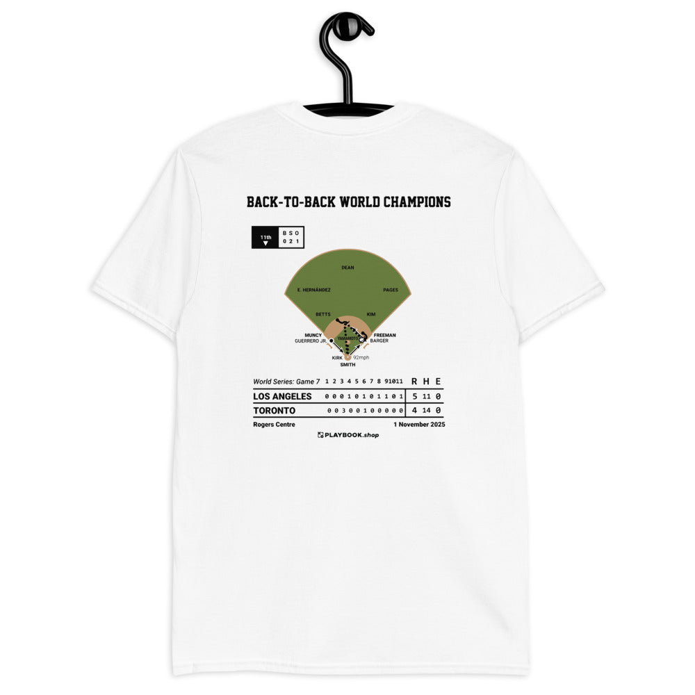 Los Angeles Dodgers Greatest Plays T-shirt: Back-to-Back World Champions (2025)