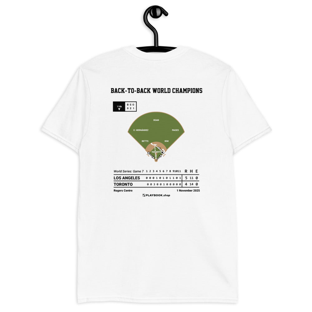Los Angeles Dodgers Greatest Plays T-shirt: Back-to-Back World Champions (2025)
