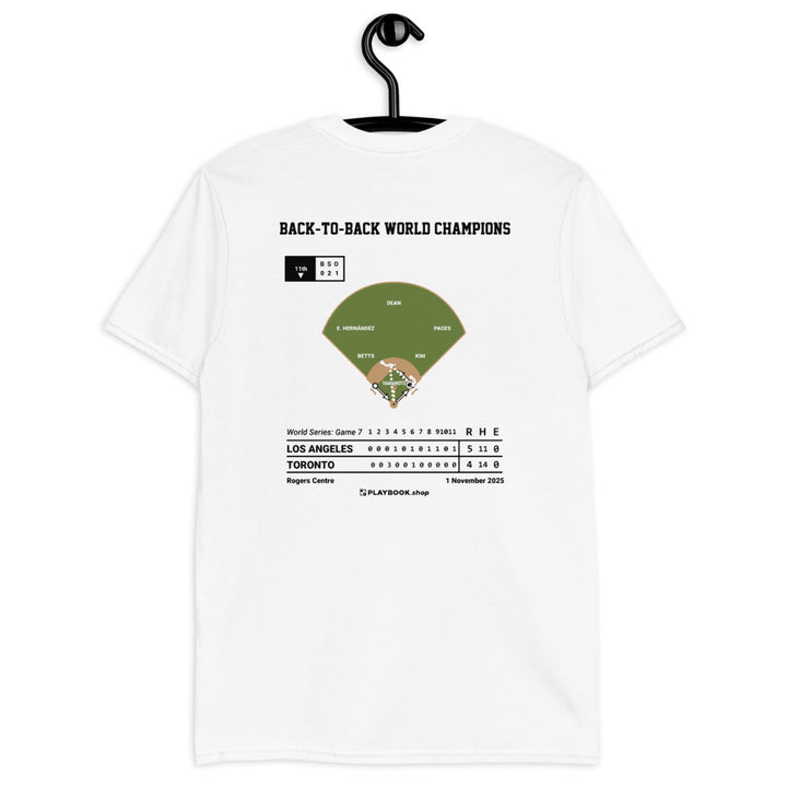 Los Angeles Dodgers Greatest Plays T-shirt: Back-to-Back World Champions (2025)