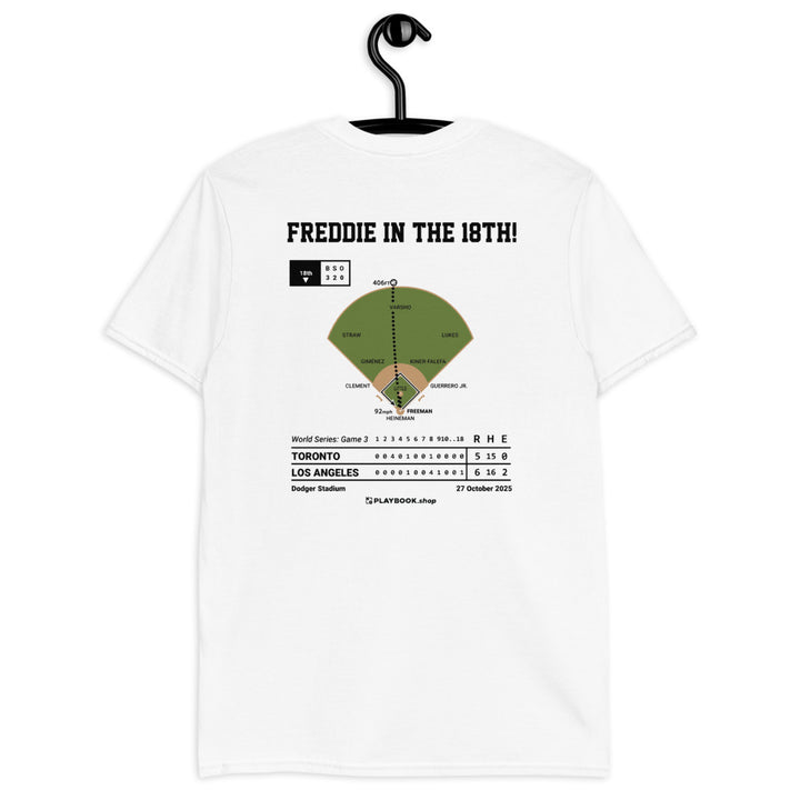 Los Angeles Dodgers Greatest Plays T-shirt: Freddie in the 18th! (2025)