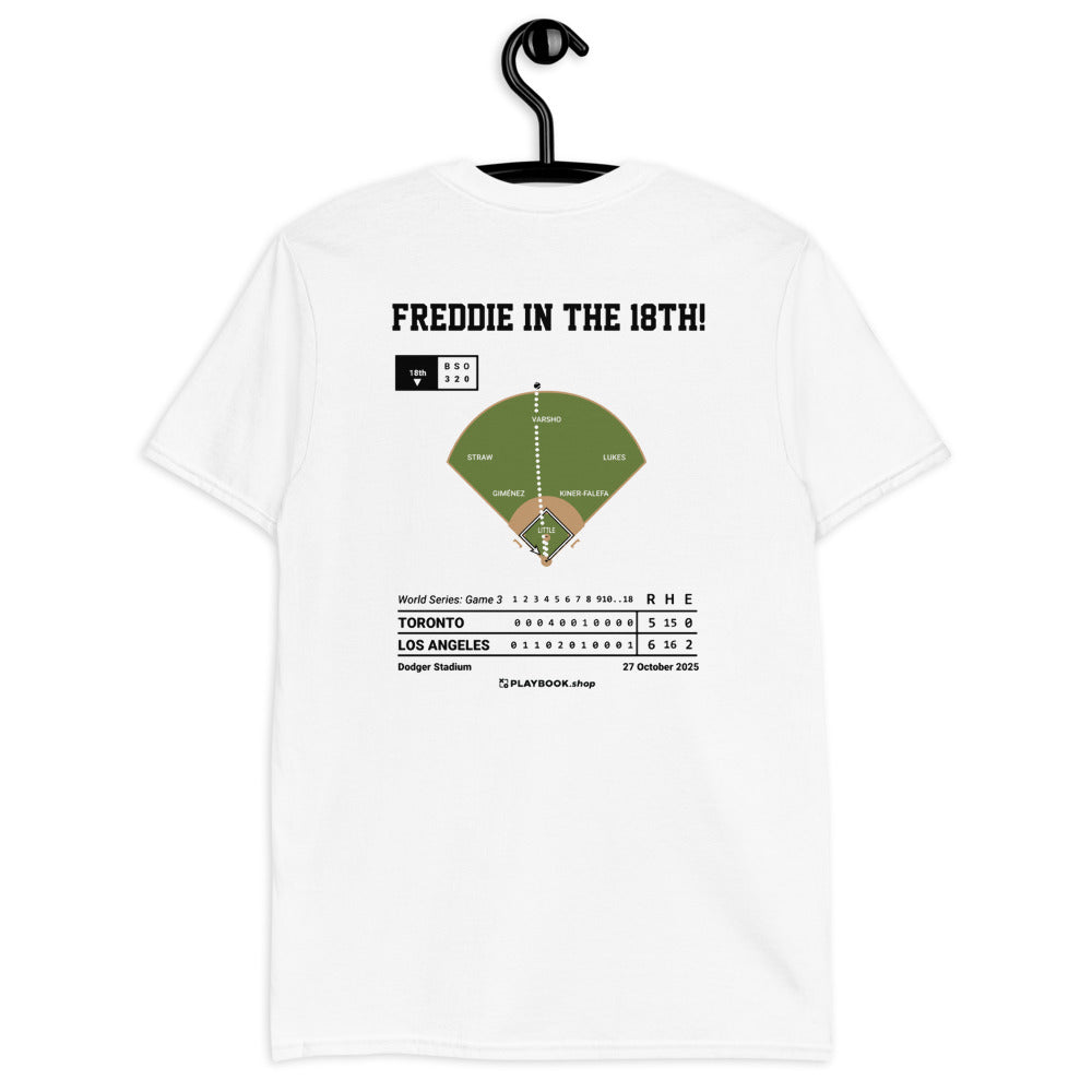 Los Angeles Dodgers Greatest Plays T-shirt: Freddie in the 18th! (2025)
