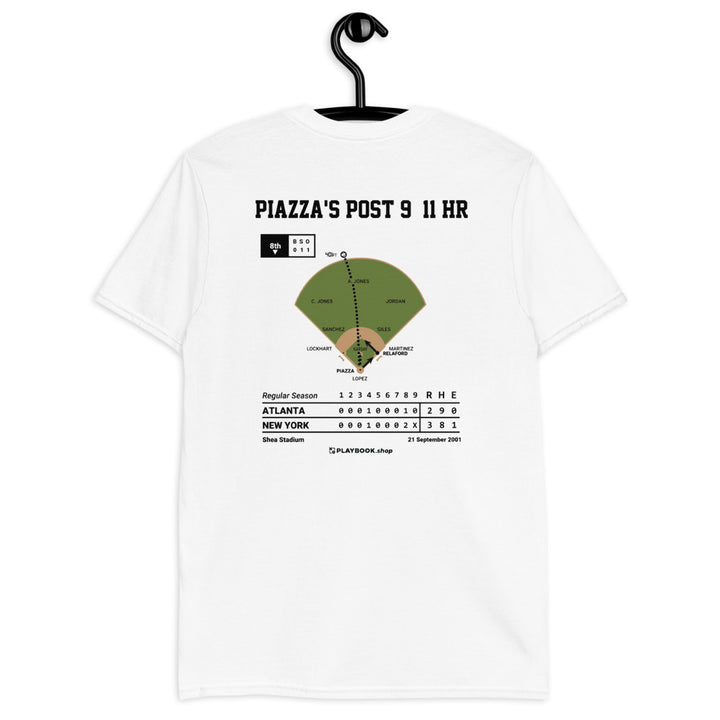 New York Mets Greatest Plays T-shirt: Piazza's Post 9/11 HR (2001)