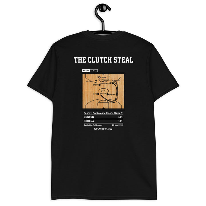 Boston Celtics Greatest Plays T-shirt: The Clutch Steal (2024)