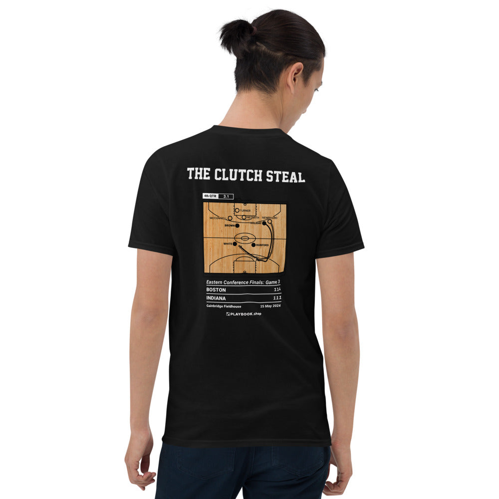 Boston Celtics Greatest Plays T-shirt: The Clutch Steal (2024)