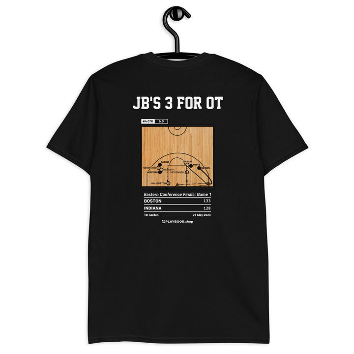 Boston Celtics Greatest Plays T-shirt: JB's 3 for OT (2024)