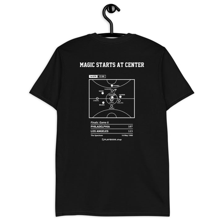 Los Angeles Lakers Greatest Plays T-shirt: Magic starts at center (1980)