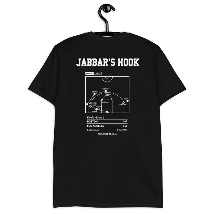 Los Angeles Lakers Greatest Plays T-shirt: Jabbar's hook (1985)