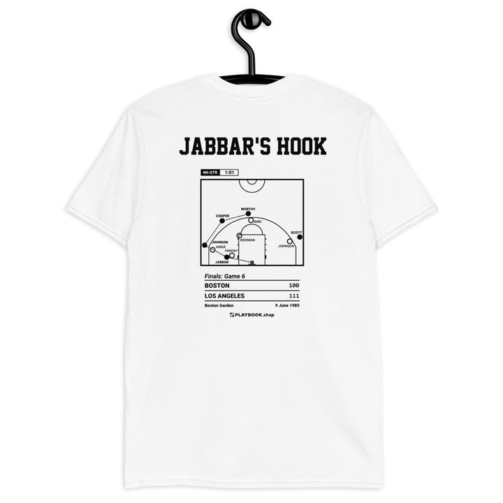Los Angeles Lakers Greatest Plays T-shirt: Jabbar's hook (1985)