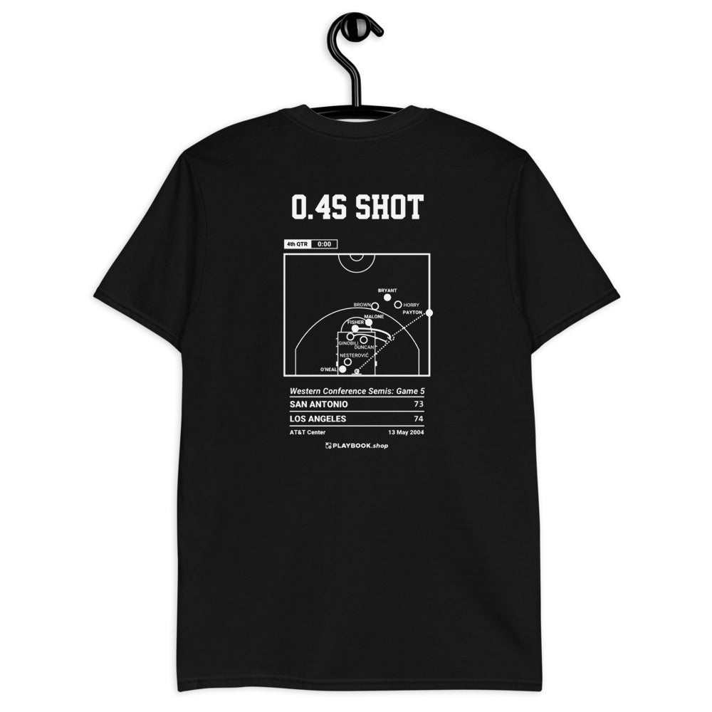 Los Angeles Lakers Greatest Plays T-shirt: 0.4s shot (2004)