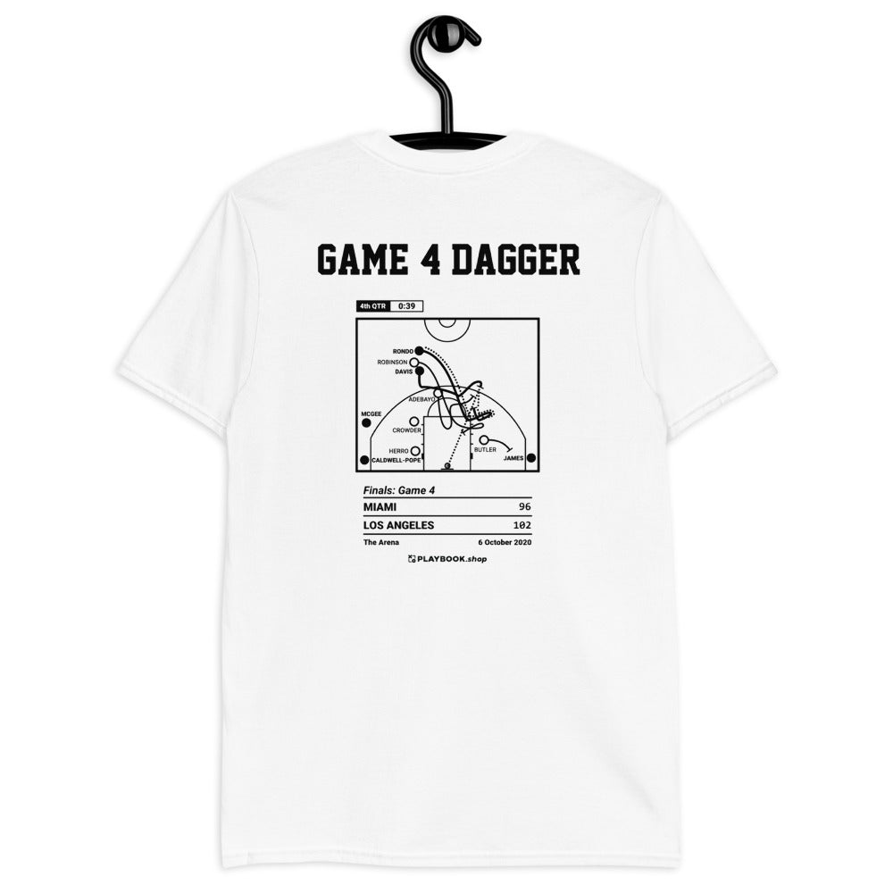 Los Angeles Lakers Greatest Plays T-shirt: Game 4 Dagger (2020)