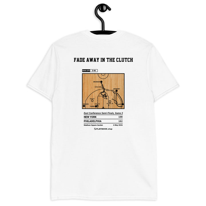 New York Knicks Greatest Plays T-shirt: Fade Away In The Clutch (2026)