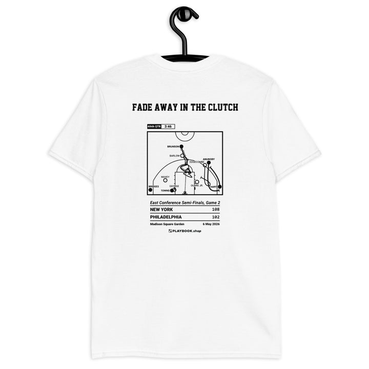New York Knicks Greatest Plays T-shirt: Fade Away In The Clutch (2026)