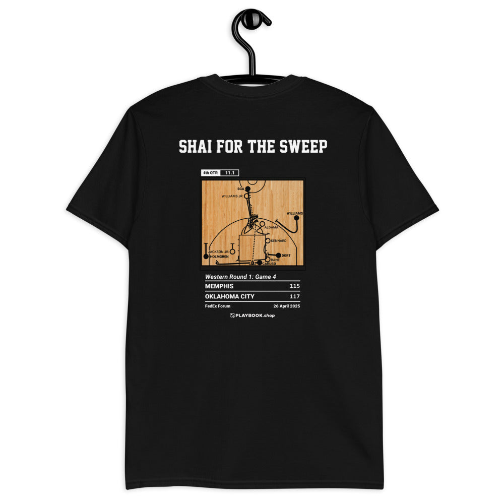 Oklahoma City Thunder Greatest Plays T-shirt: Shai for the Sweep (2025)