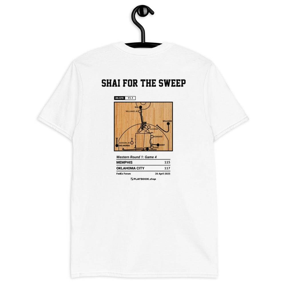Oklahoma City Thunder Greatest Plays T-shirt: Shai for the Sweep (2025)