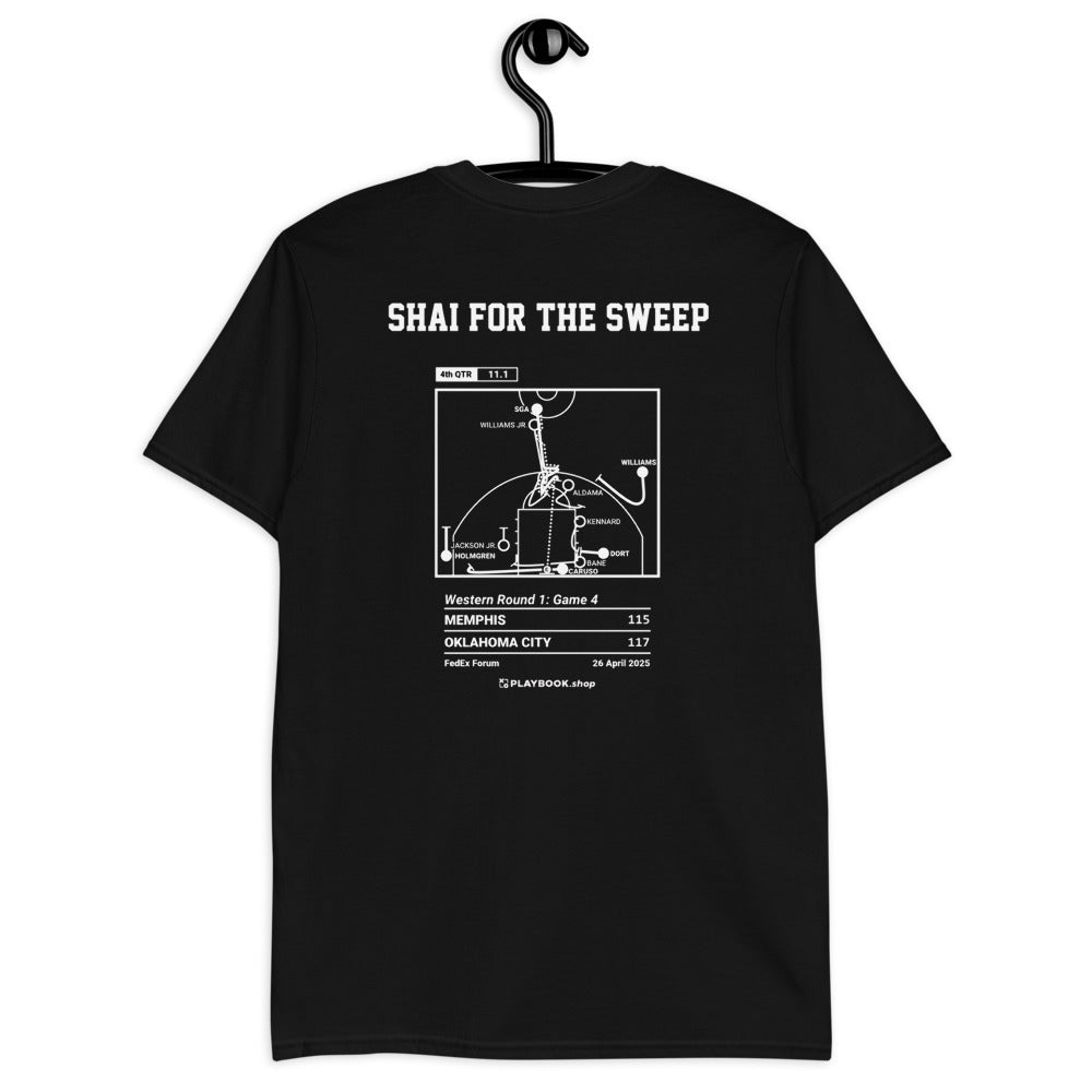Oklahoma City Thunder Greatest Plays T-shirt: Shai for the Sweep (2025)