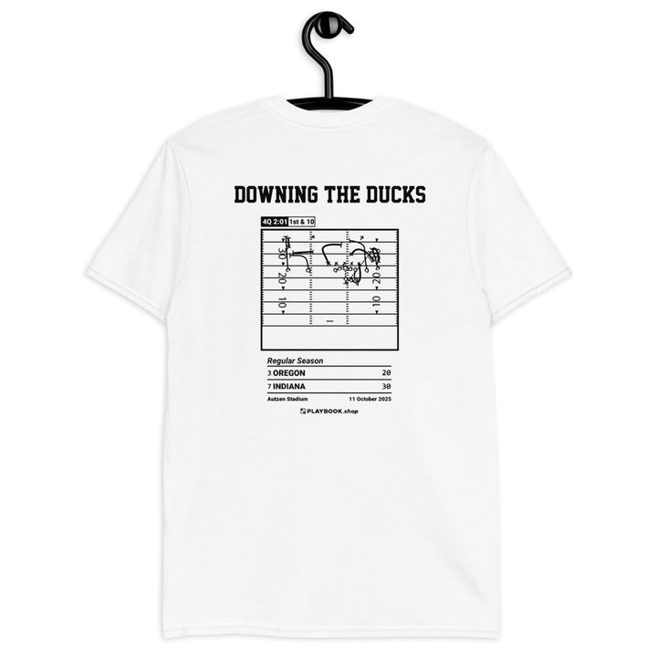 Indiana Football Greatest Plays T-shirt: Downing The Ducks (2025)
