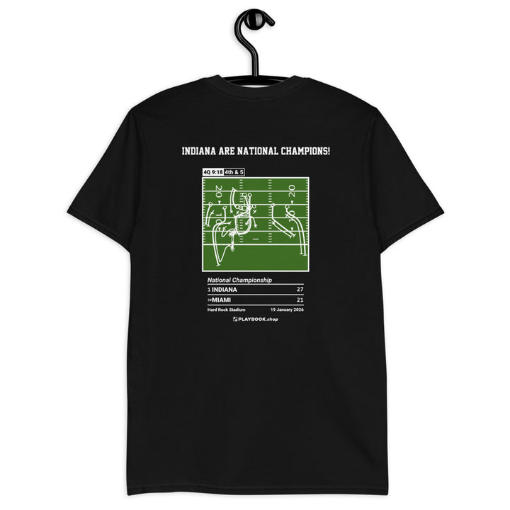 Indiana Football Greatest Plays T-shirt: Indiana Are National Champions! (2026)