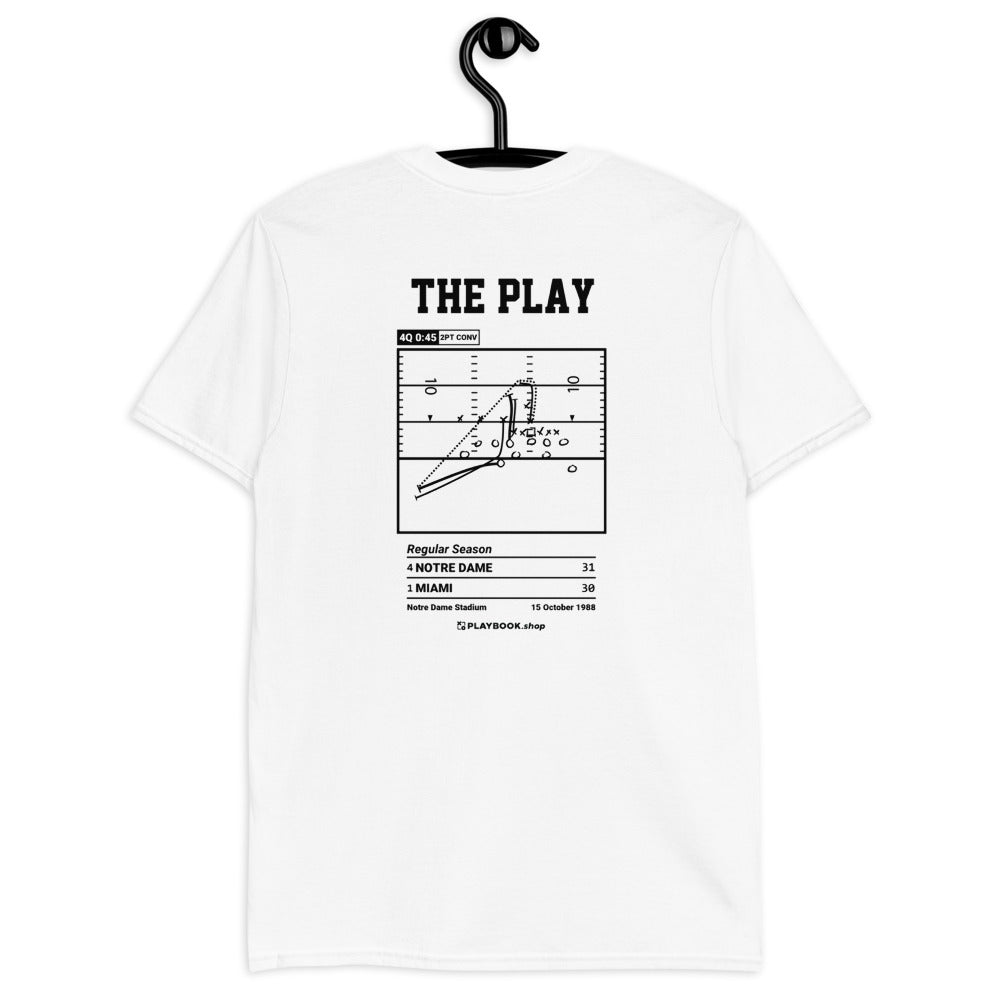 Notre Dame Football Greatest Plays T-shirt: The Play (1988)