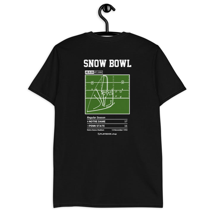 Notre Dame Football Greatest Plays T-shirt: Snow Bowl (1992)