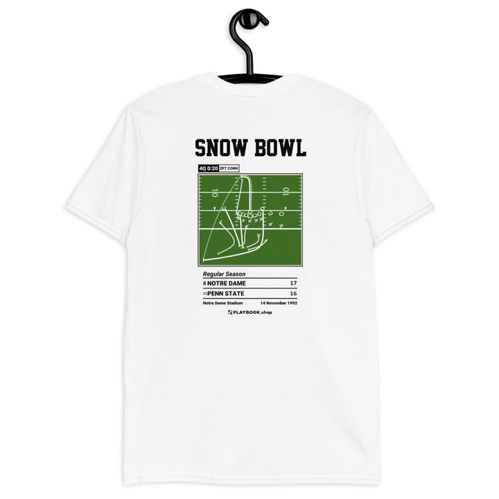 Notre Dame Football Greatest Plays T-shirt: Snow Bowl (1992)