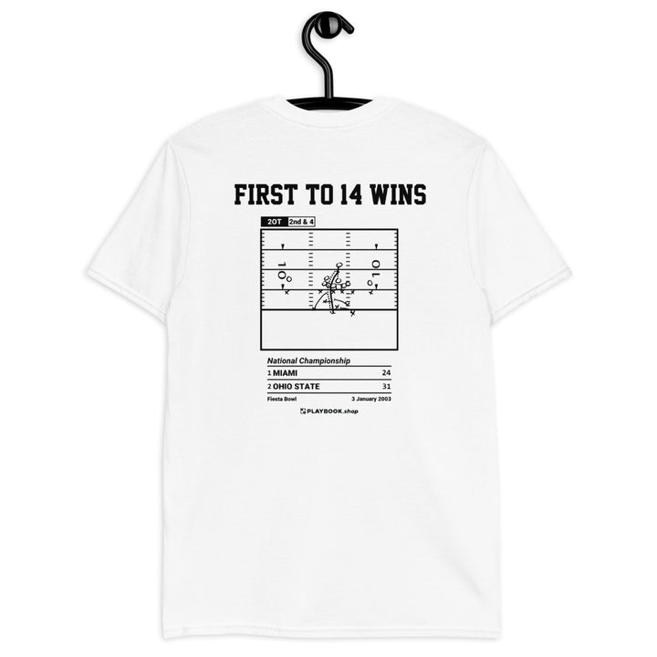 Ohio State Football Greatest Plays T-shirt: First to 14 wins (2003)