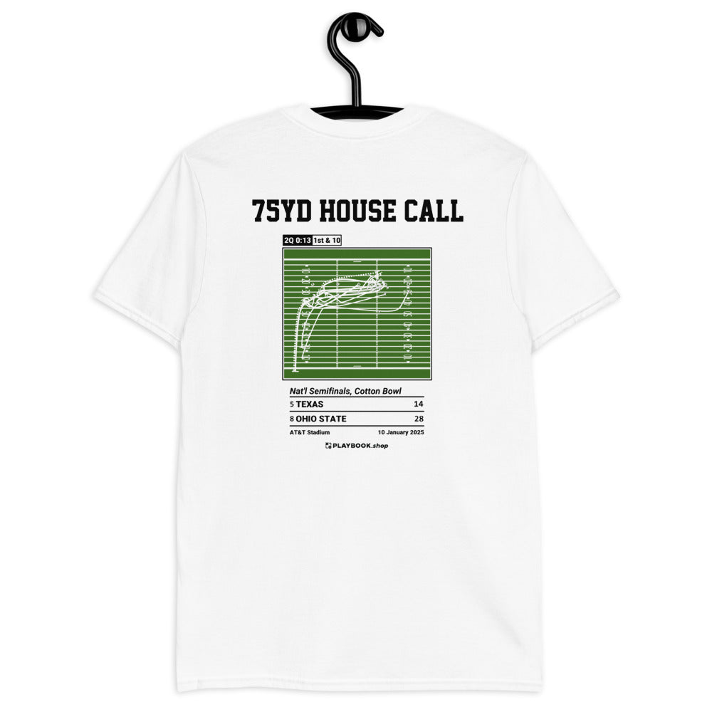 Ohio State Football Greatest Plays T-shirt: 75yd House Call (2025)