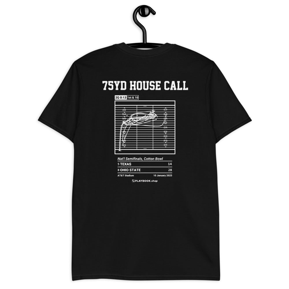 Ohio State Football Greatest Plays T-shirt: 75yd House Call (2025)