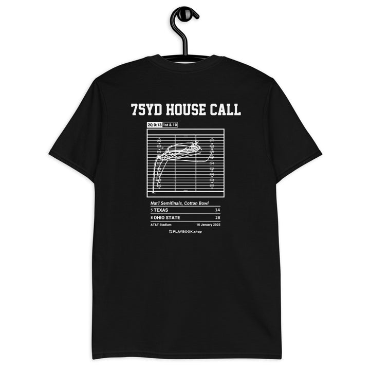 Ohio State Football Greatest Plays T-shirt: 75yd House Call (2025)