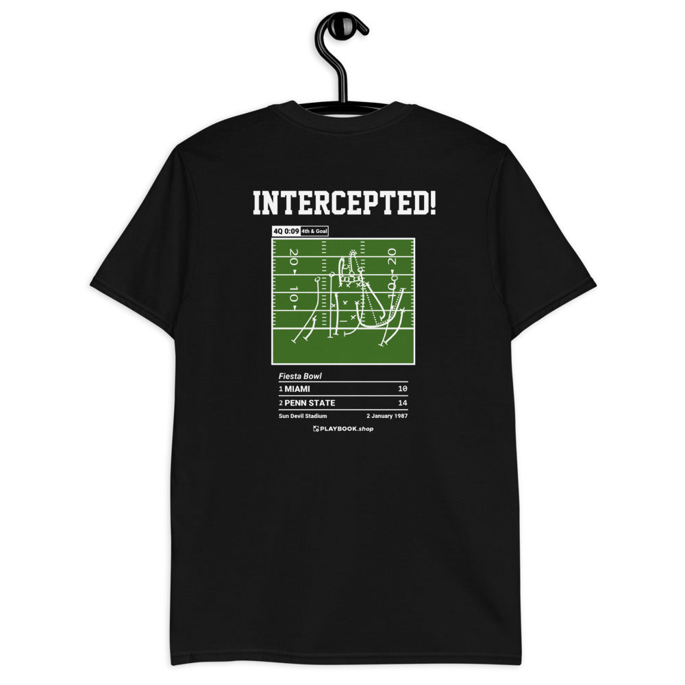 Greatest Penn State Football Plays T-shirt: Intercepted! (1987)