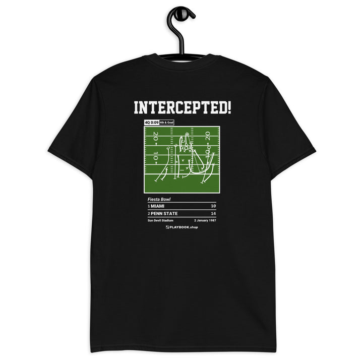 Greatest Penn State Football Plays T-shirt: Intercepted! (1987)