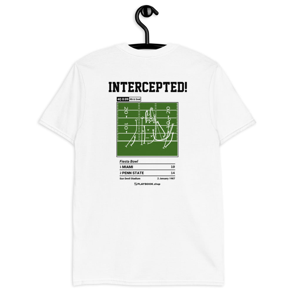 Greatest Penn State Football Plays T-shirt: Intercepted! (1987)