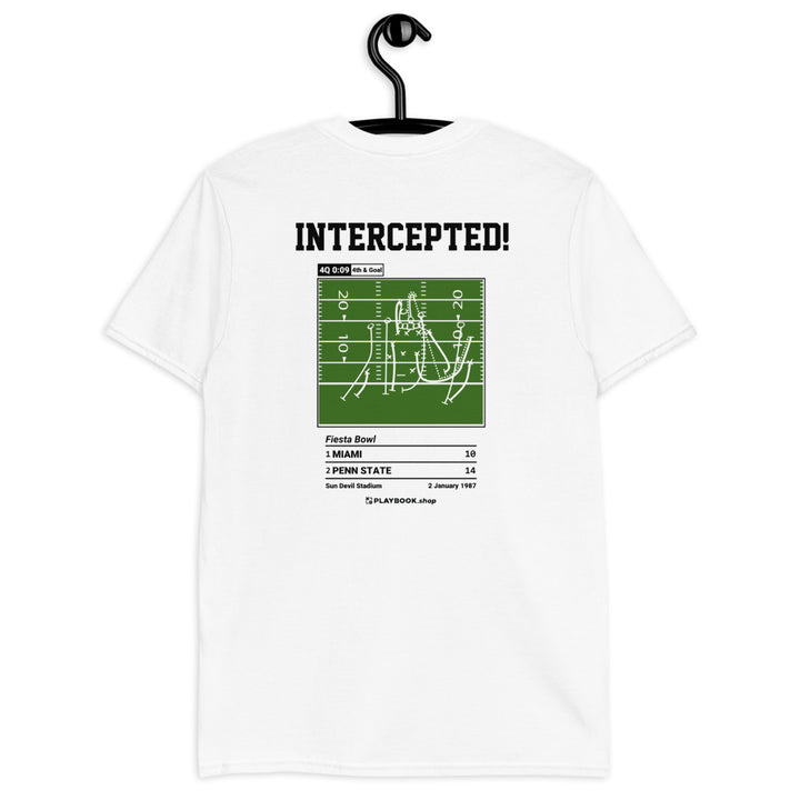Greatest Penn State Football Plays T-shirt: Intercepted! (1987)