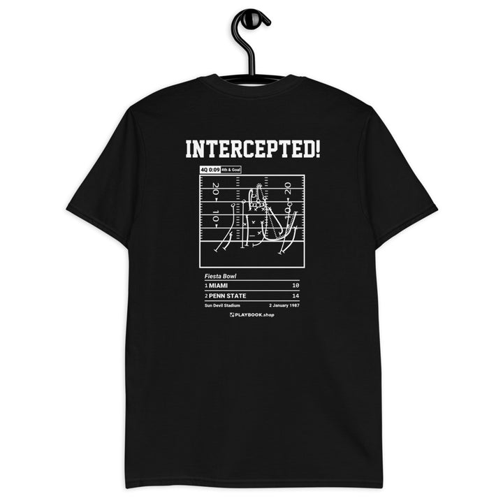 Greatest Penn State Football Plays T-shirt: Intercepted! (1987)