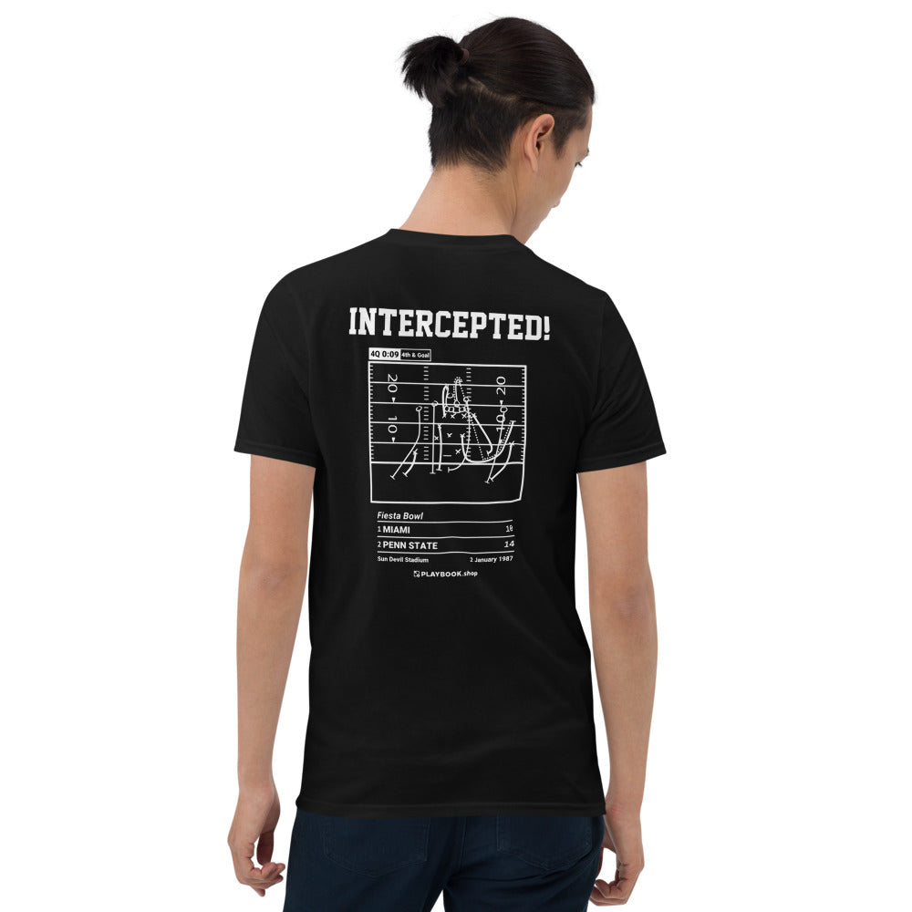 Penn State Football Greatest Plays T-shirt: Intercepted! (1987)