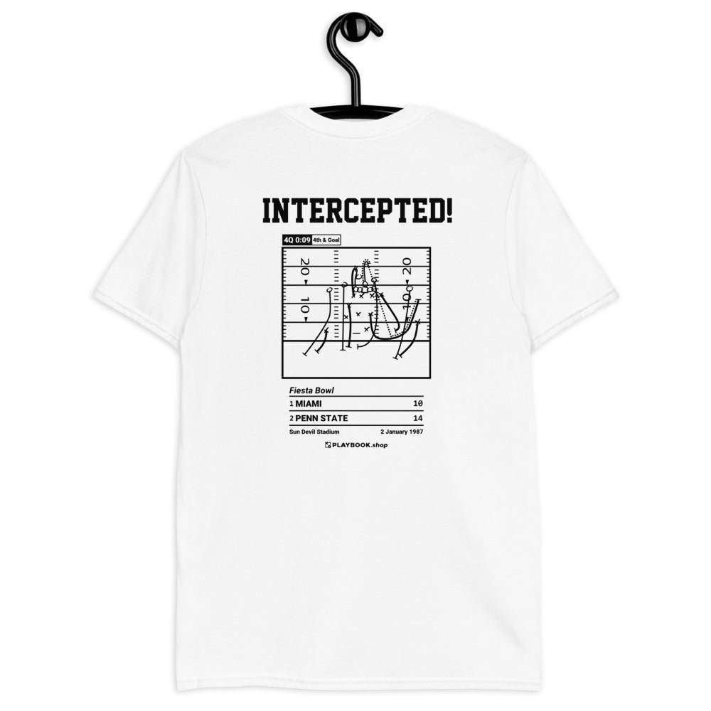 Greatest Penn State Football Plays T-shirt: Intercepted! (1987)