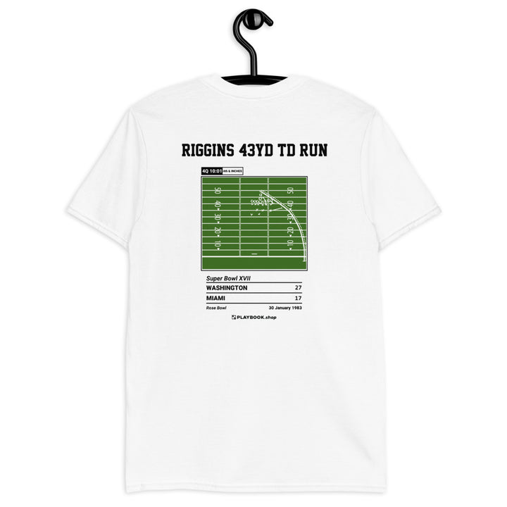 Washington Commanders Greatest Plays T-shirt: Riggins 43yd TD run (1983)