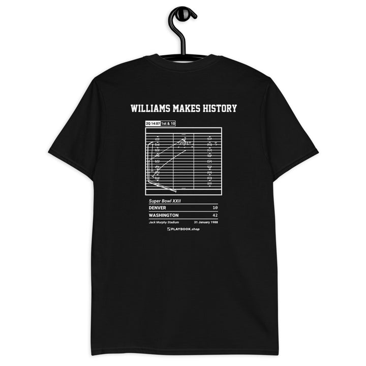 Washington Commanders Greatest Plays T-shirt: Williams makes history (1988)