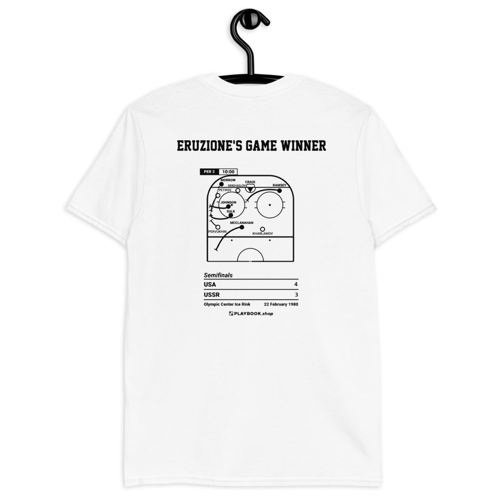 United States Men's National Hockey Team Greatest Goals T-shirt: Eruzione's game winner (1980)