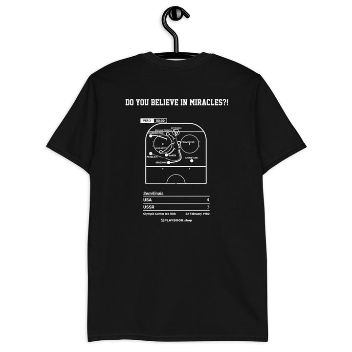 United States Men's National Hockey Team Greatest Goals T-shirt: Do you believe in miracles?! (1980)