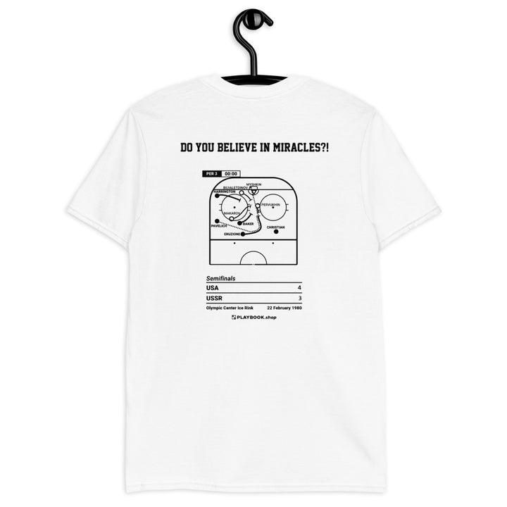 United States Men's National Hockey Team Greatest Goals T-shirt: Do you believe in miracles?! (1980)