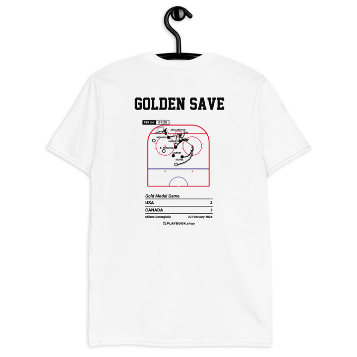 United States Men's National Hockey Team Greatest Goals T-shirt: Golden Save (2026)