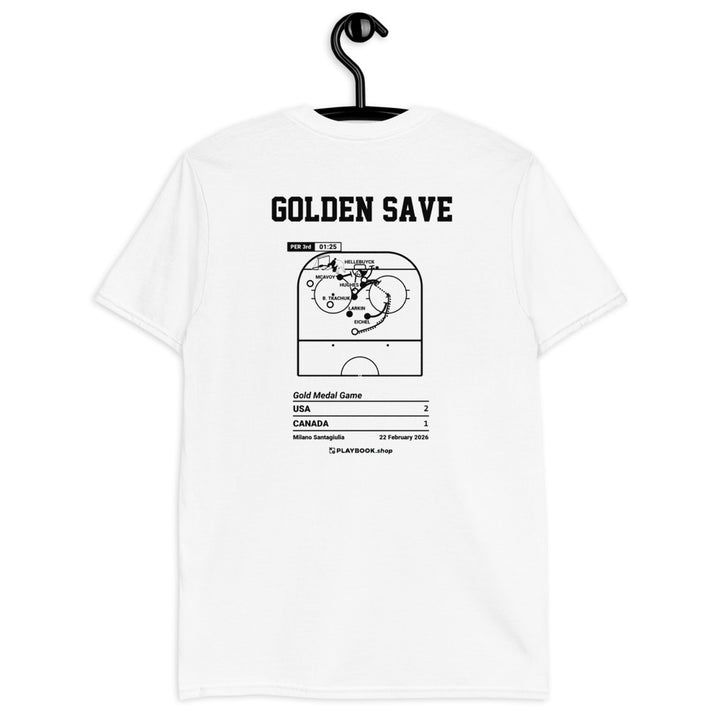 United States Men's National Hockey Team Greatest Goals T-shirt: Golden Save (2026)