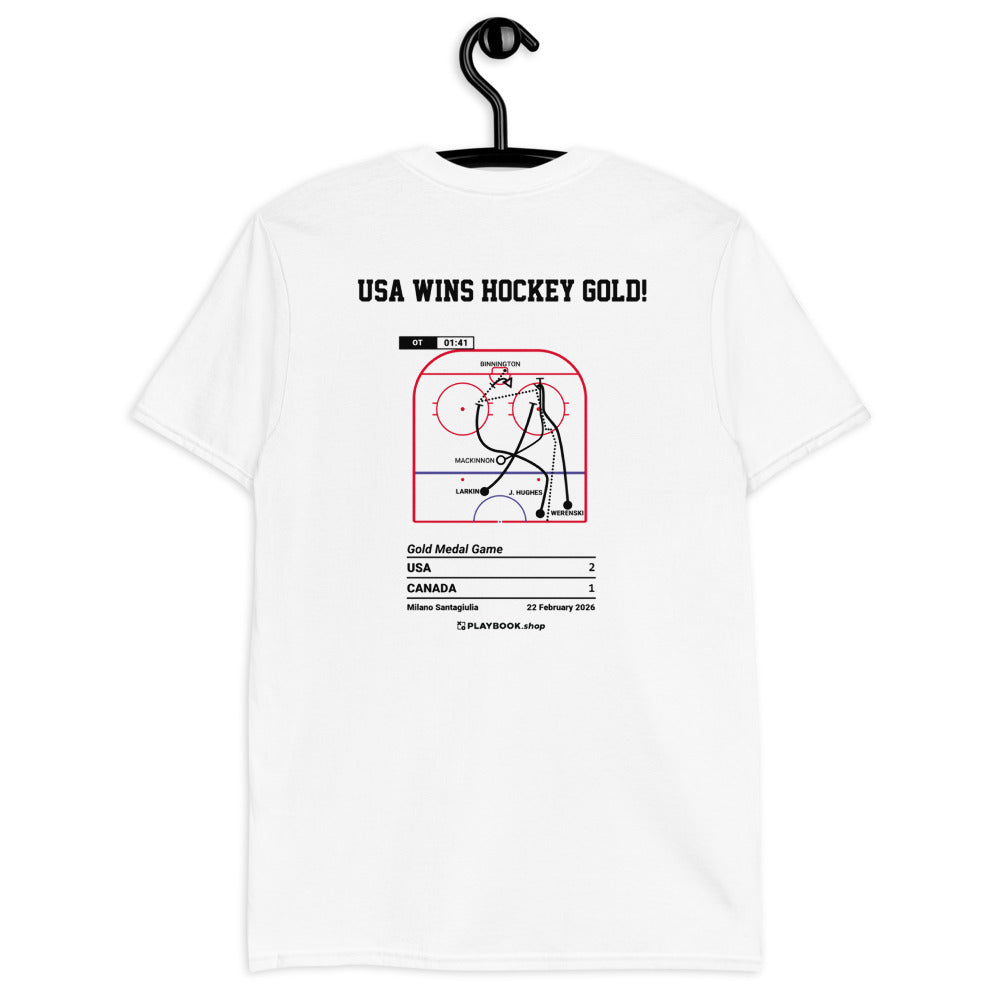 United States Men's National Hockey Team Greatest Goals T-shirt: USA Wins Hockey Gold! (2026)