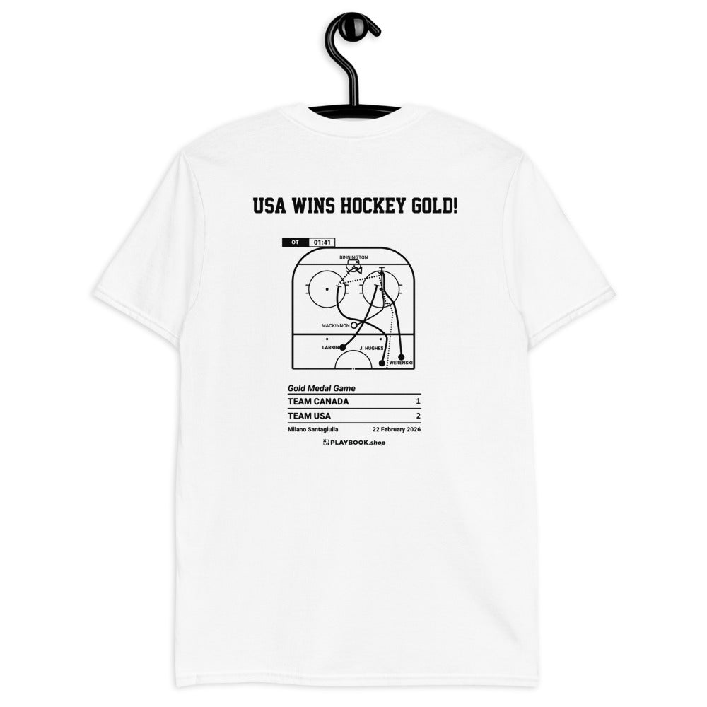 United States Men's National Hockey Team Greatest Goals T-shirt: USA Wins Hockey Gold! (2026)