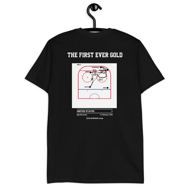 United States Women's National Hockey Team Greatest Goals T-shirt: The First Ever Gold (1998)