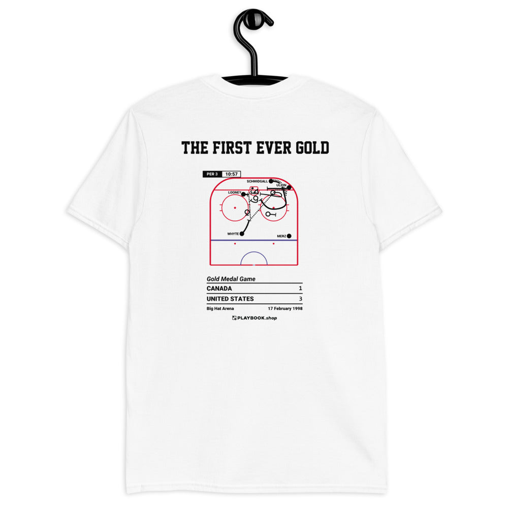 United States Women's National Hockey Team Greatest Goals T-shirt: The First Ever Gold (1998)